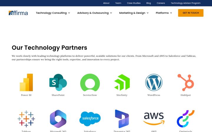Screenshot of affirmaconsulting.com