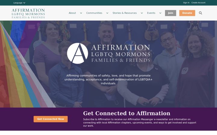 Screenshot of affirmation.org