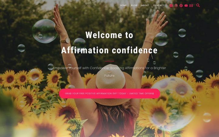 Screenshot of affirmationconfidence.com