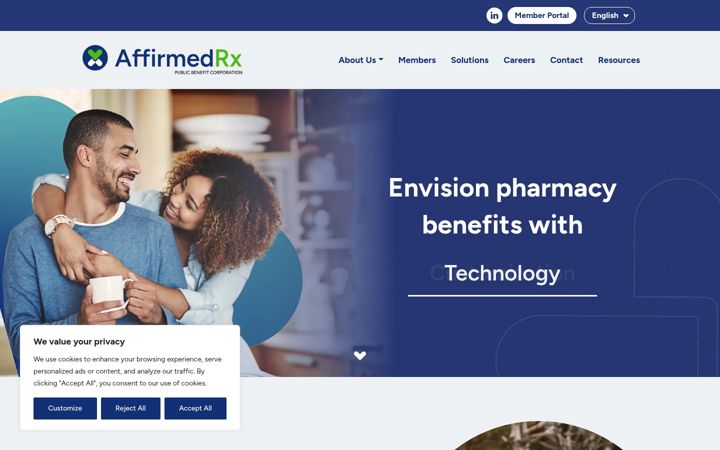 Screenshot von affirmedrx.com