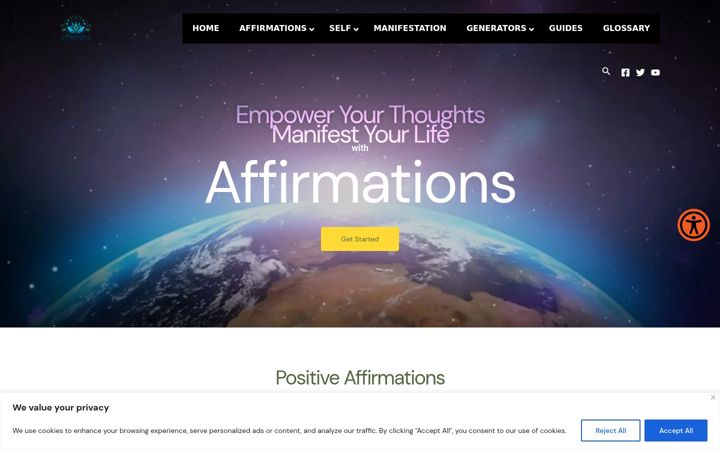 Screenshot of affirmize.com