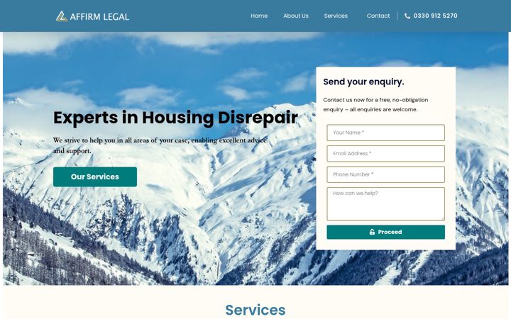 Screenshot von affirmlegal.co.uk