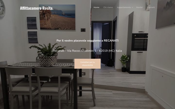 Screenshot ta' affittacamere-rosita-recanati.it