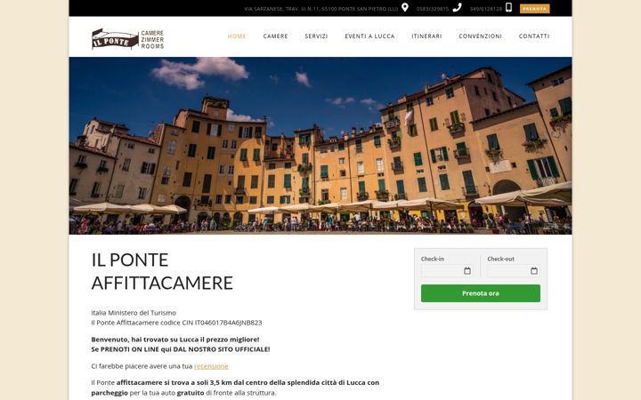 Screenshot von affittacamereilponte.com