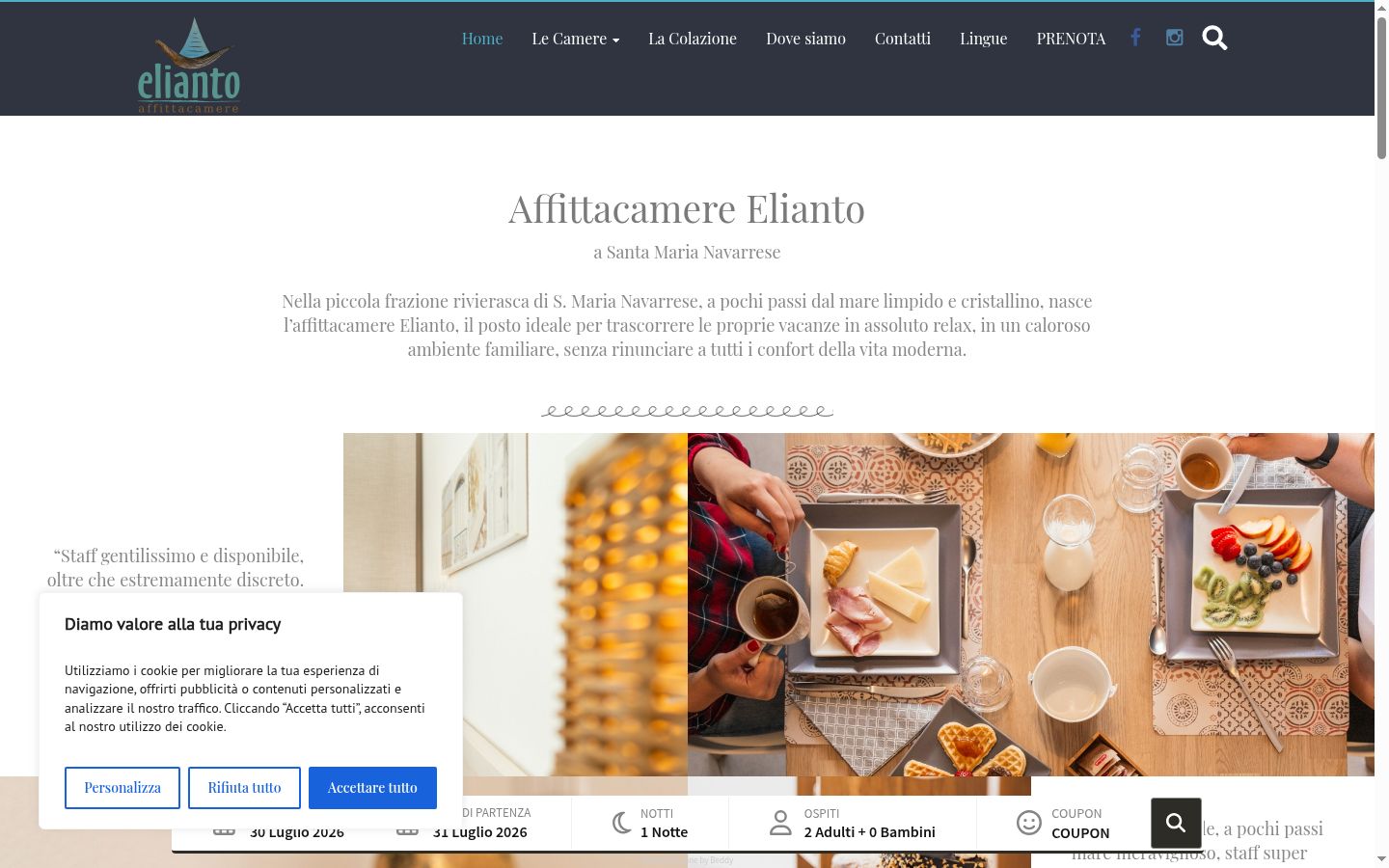 Screenshot des Einwilligungsbanners vor jeglicher Interaktion