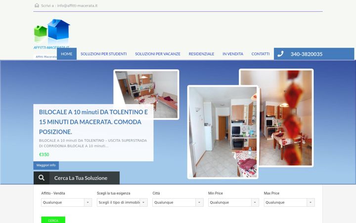 Skärmbild av affitti-macerata.it