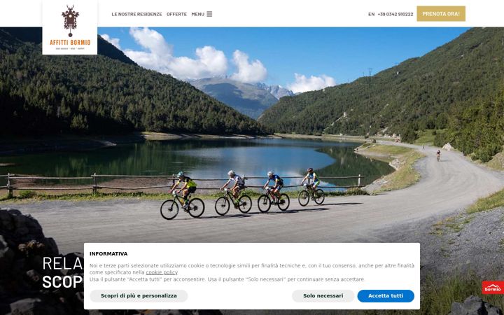 Screenshot of affittibormio.com