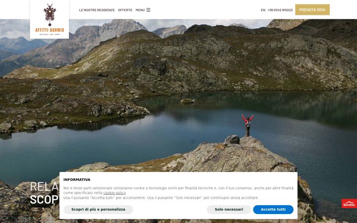 Skärmbild av affittibormio.info