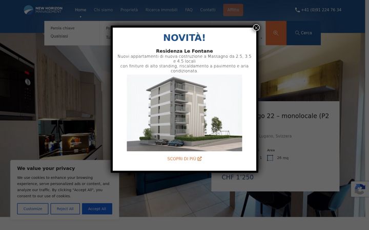 Captură de ecran a affittilugano.ch