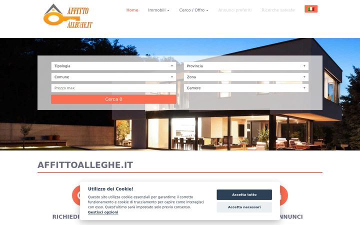 Screenshot of affittoalleghe.it