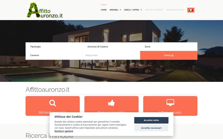 Screenshot of affittoauronzo.it