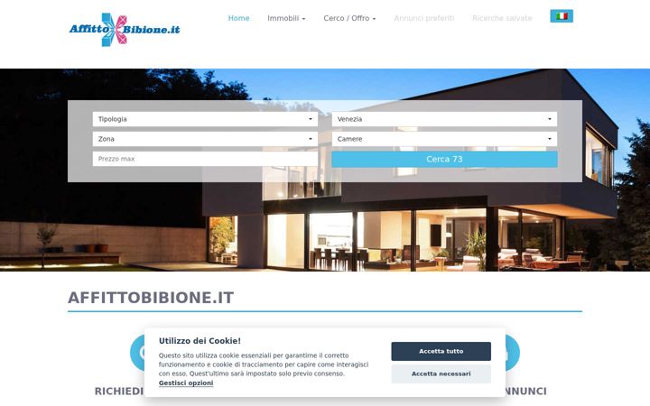 Screenshot of affittobibione.it