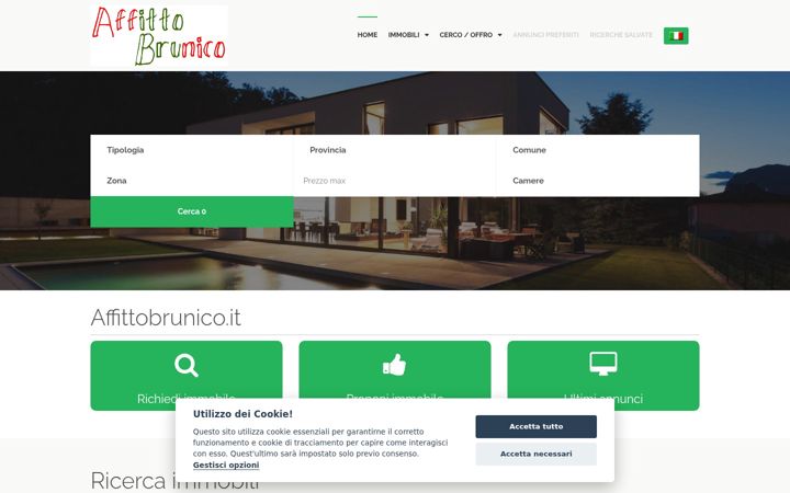 Screenshot of affittobrunico.it