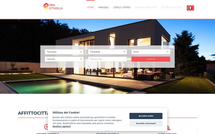 Screenshot of affittocittadella.it
