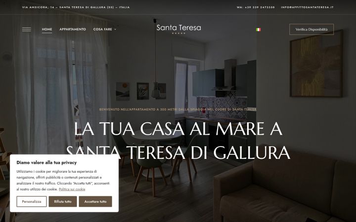 Screenshot von affittosantateresa.it