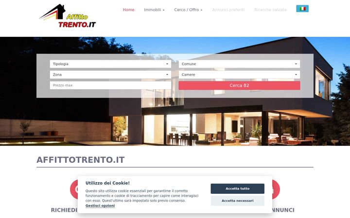 Screenshot of affittotrento.it