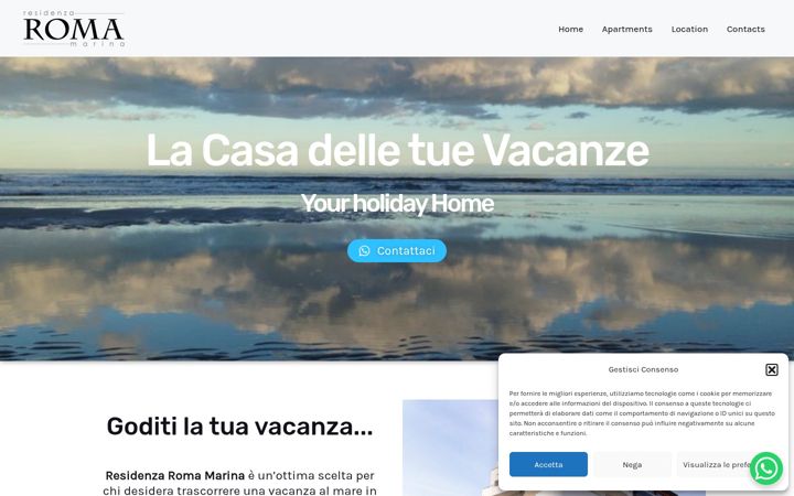 Screenshot of affittovacanzesottomarina.it