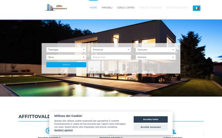 Screenshot of affittovaldobbiadene.it