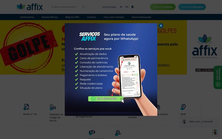 Screenshot of affix.com.br