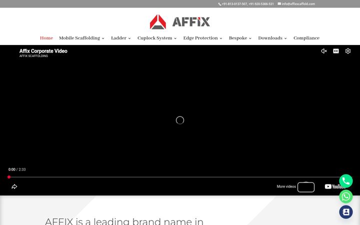 Screenshot of affixscaffold.com