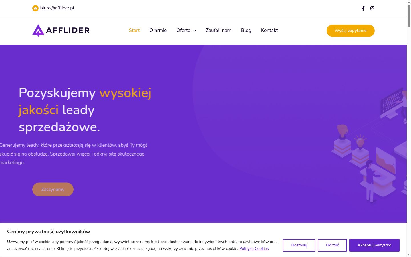 Screenshot tal-banner tal-kunsens muri qabel kwalunkwe interazzjoni