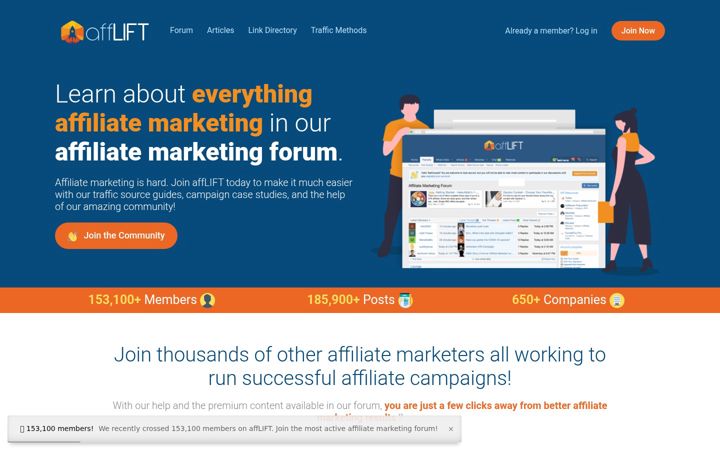 Posnetek zaslona afflift.com