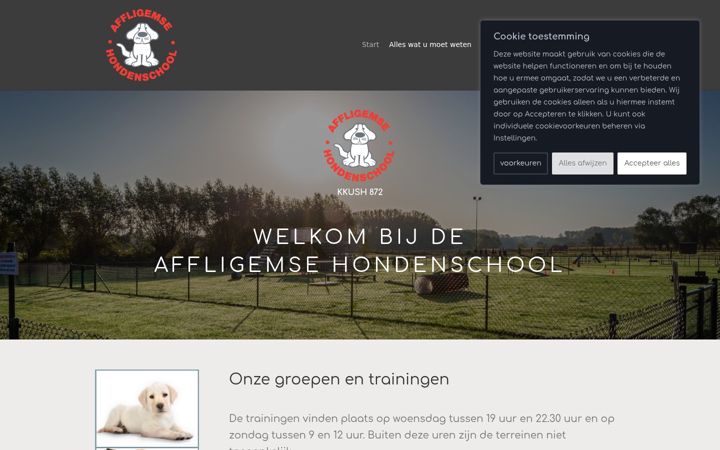Screenshot von affligemsehondenschool.be