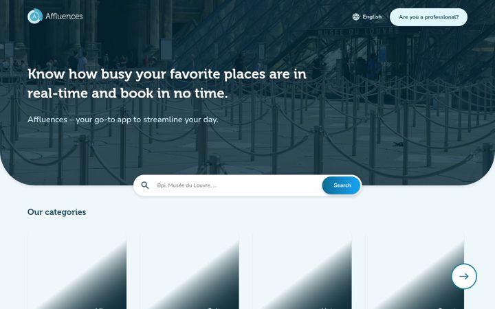Screenshot of affluences.com