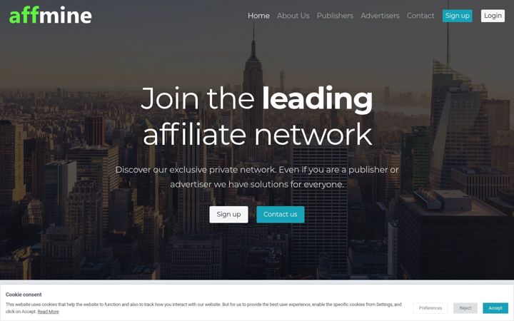 Screenshot of affmine.com