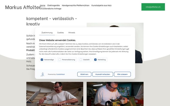 Screenshot of affolter.ch