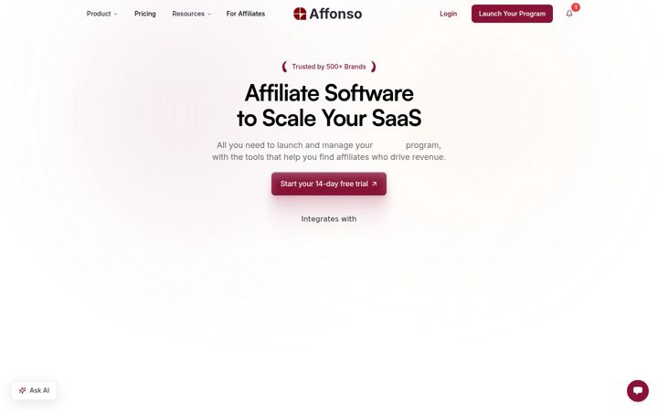 Screenshot of affonso.io