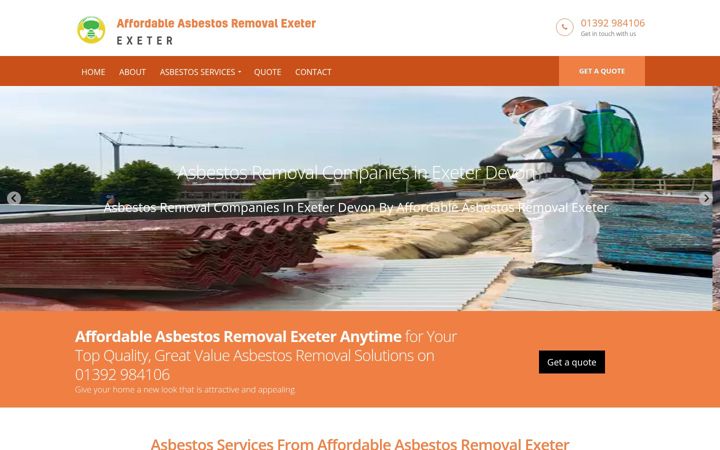 Snímek obrazovky affordable-asbestos-removal-exeter.co.uk