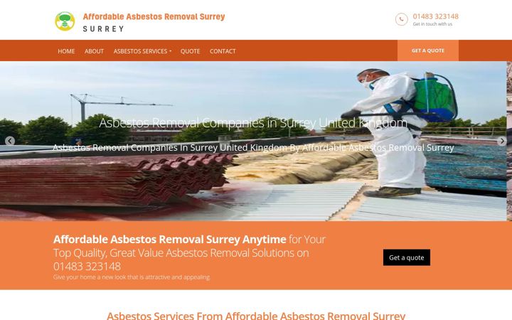 Screenshot of affordable-asbestos-removal-surrey.co.uk