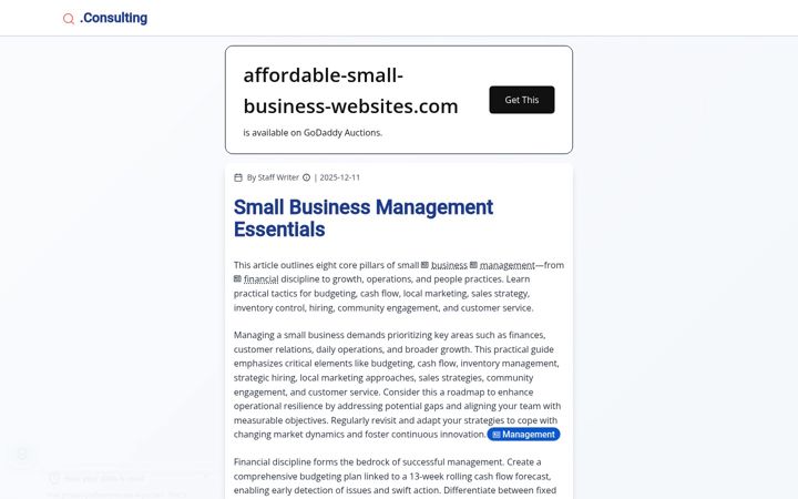 Screenshot of affordable-small-business-websites.com