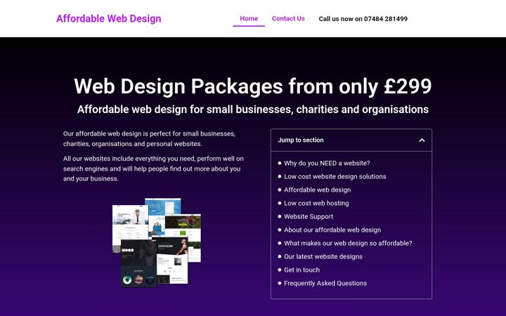 Screenshot of affordable-web-design.co.uk