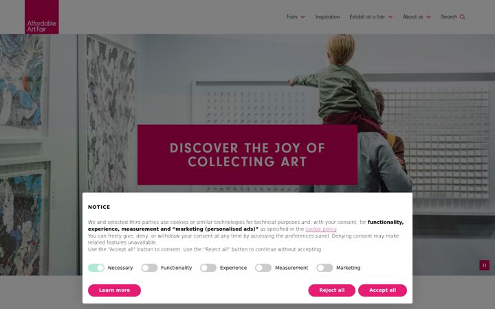 Screenshot of affordableartfair.com