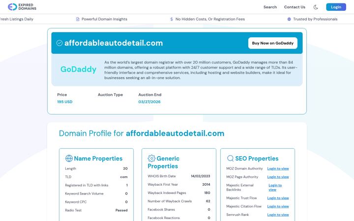 Screenshot of affordableautodetail.com