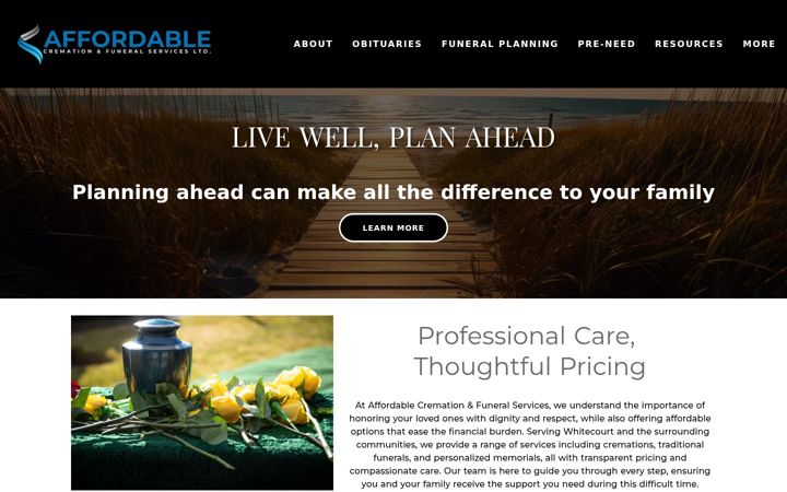 Screenshot of affordablecfs.ca