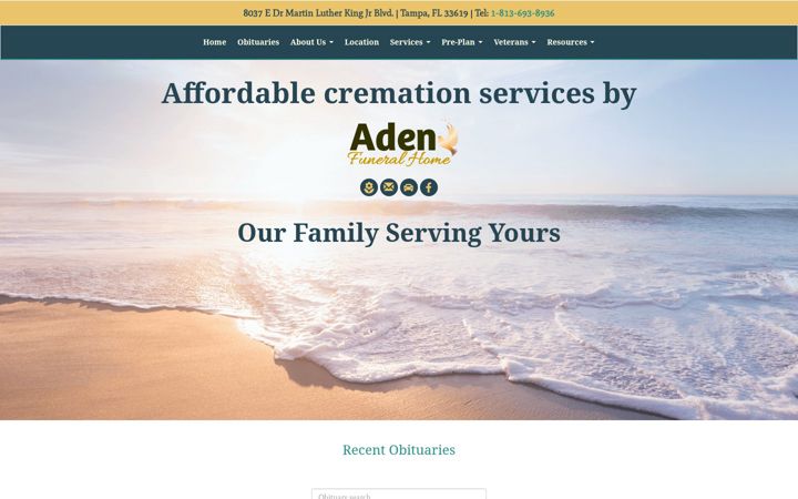 Snímek obrazovky affordablecremationsandburials.com