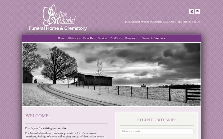 Screenshot of affordablecremationsgadsden.com