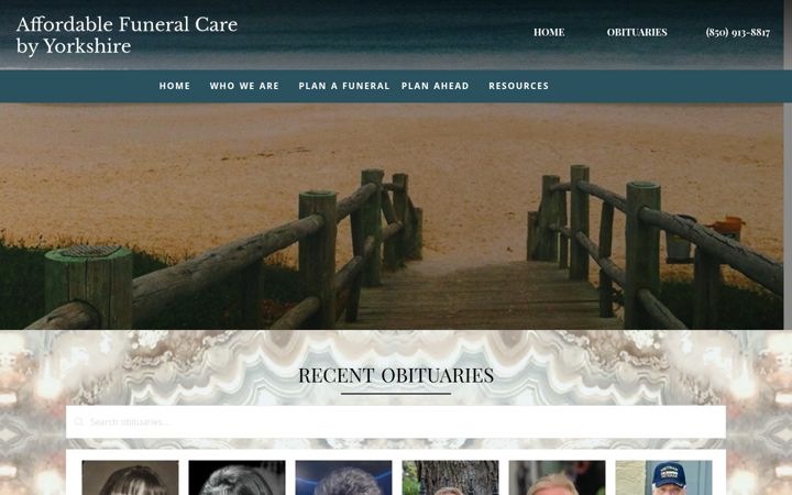 Screenshot of affordablefuneralcare.net