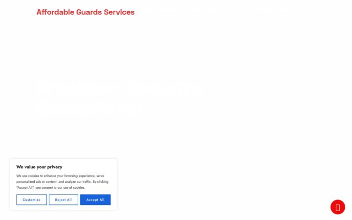 Screenshot of affordableguardservices.com