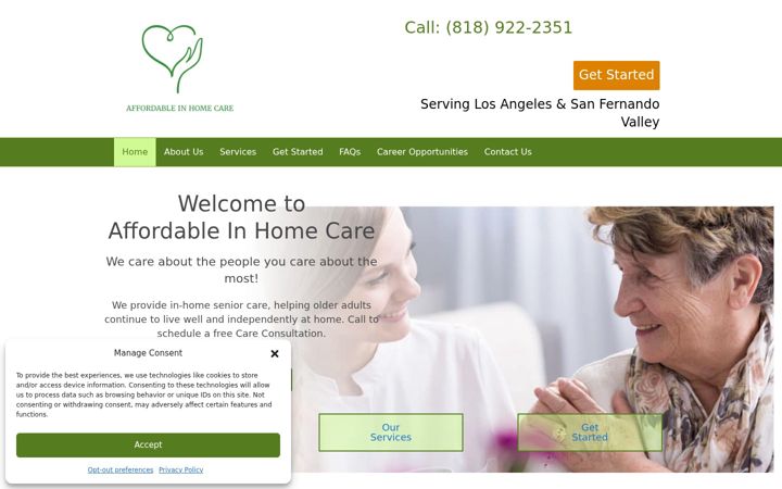 Screenshot di affordablehomecareservice.com