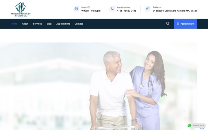 Screenshot of affordablehomecaresolutions.com