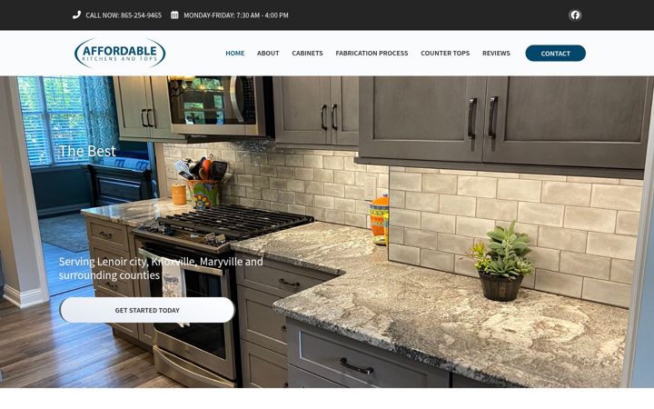 Screenshot di affordablekitchensandtops.com