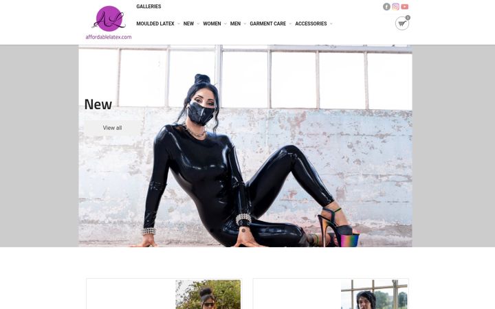Screenshot of affordablelatex.com