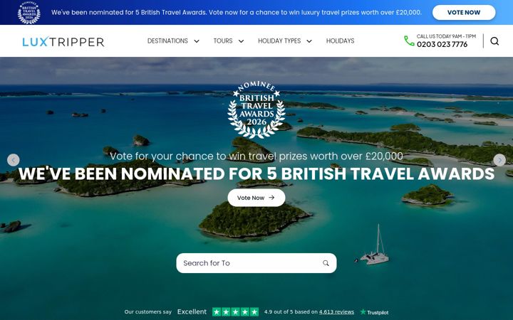 Screenshot di affordableluxurytravel.co.uk