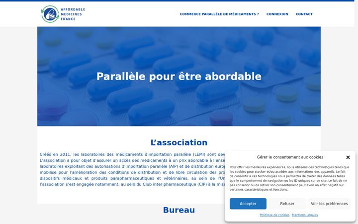 Screenshot of affordablemedicinesfrance.fr