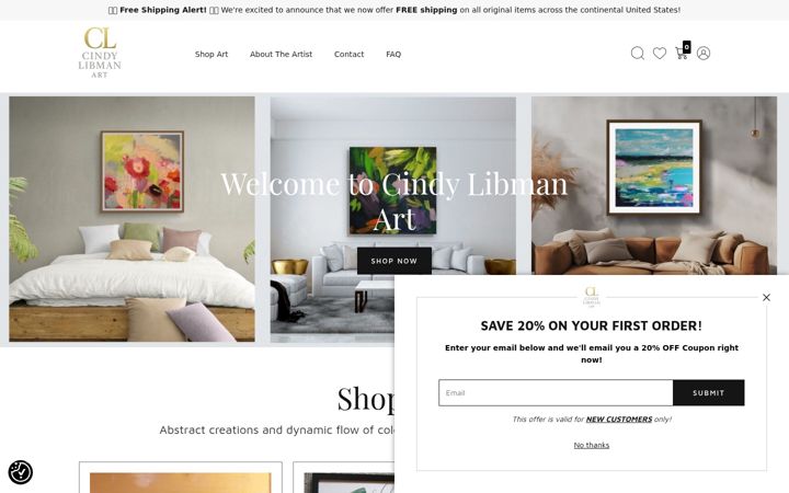Screenshot of affordableoriginalarts.com