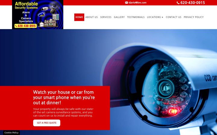 Screenshot of affordablesecurity-ks.com